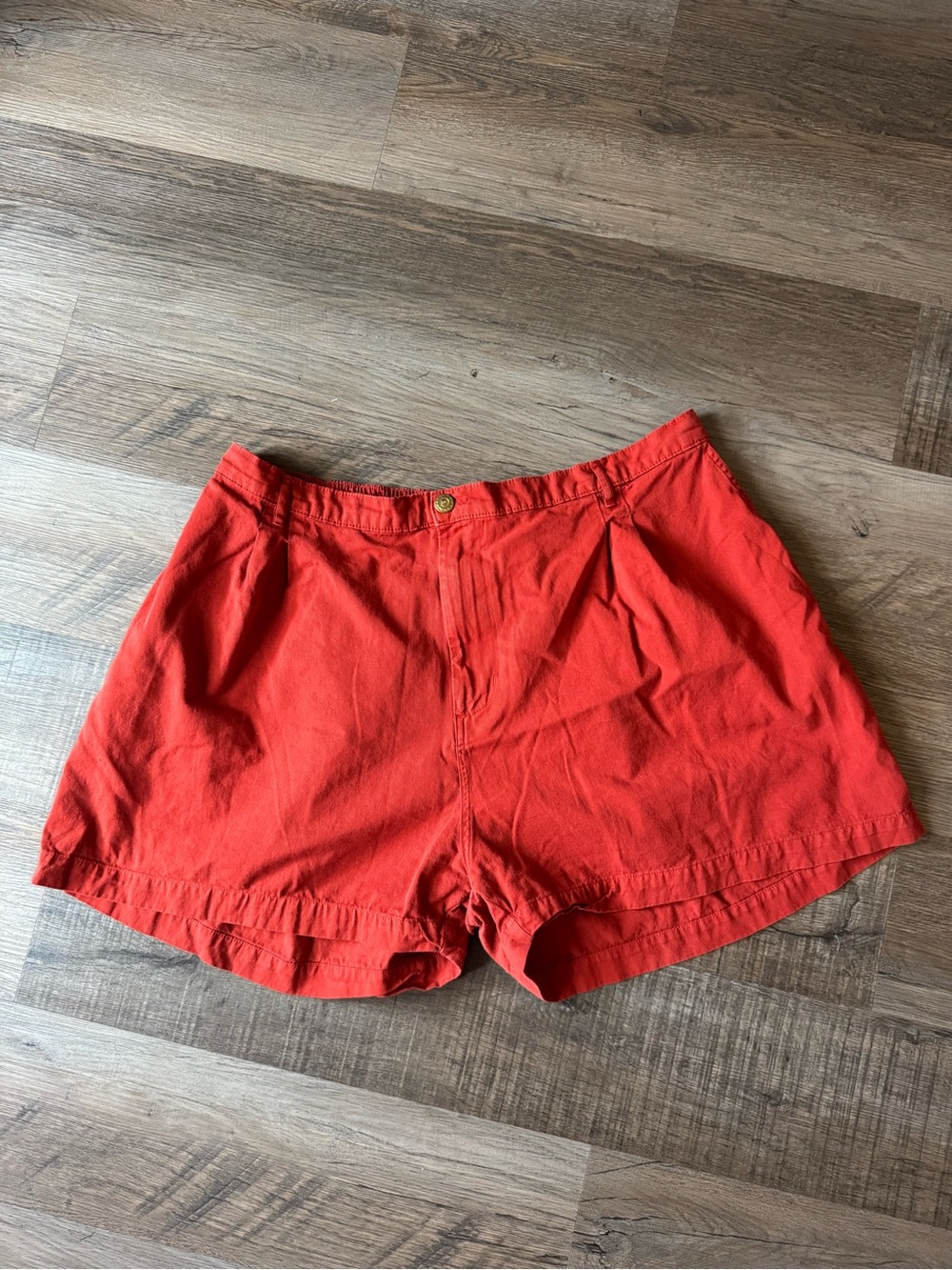 Big Bud Press Brick Red Trouser 100% Cotton Shorts